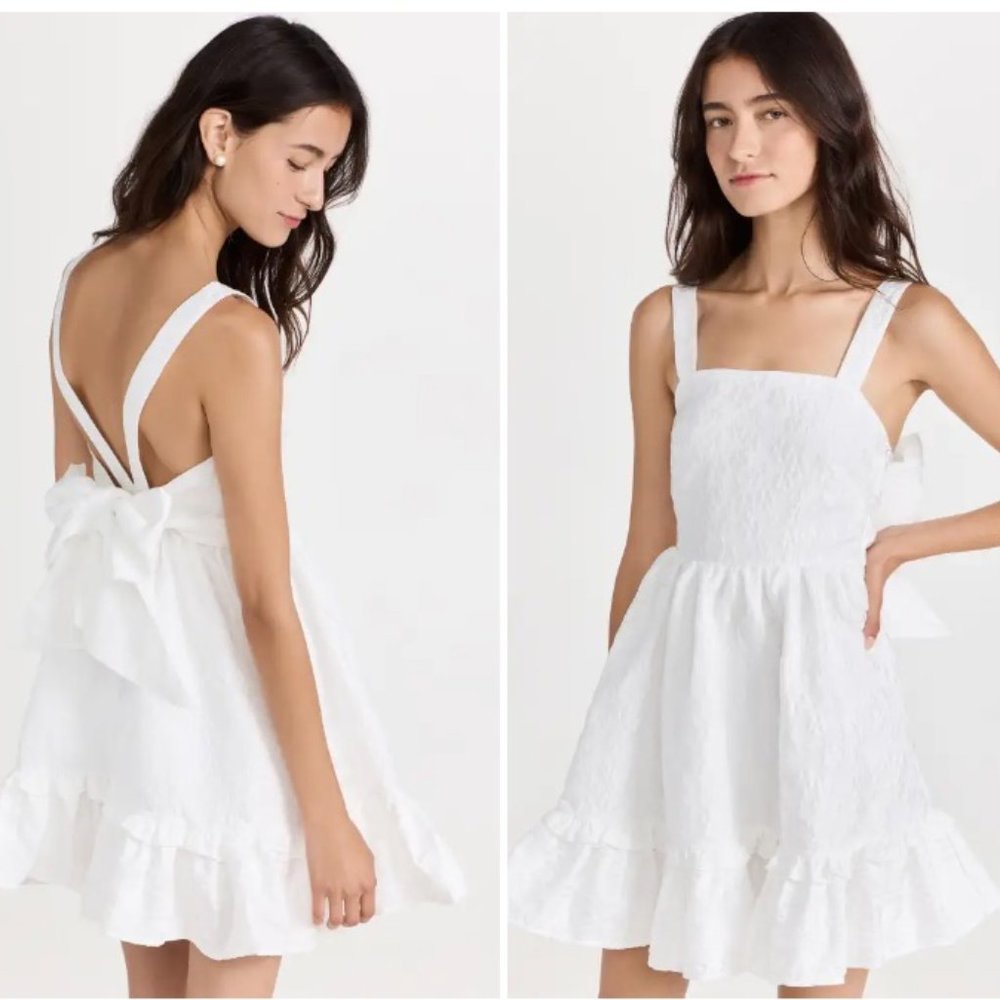 White Jacquard Mini Dress (US Size M)